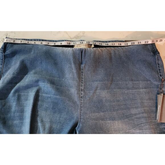 Soft Surroundings superemly soft pull on bootcut jeans silver lake wash Plus 3X - Picture 5 of 9